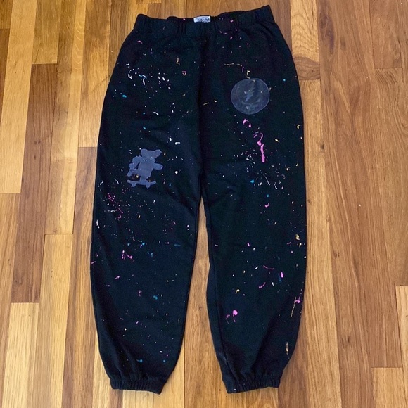 Firehouse Girls Black Splatter Paint Sweatpants OS - Picture 2 of 7